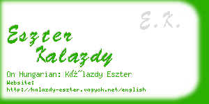 eszter kalazdy business card